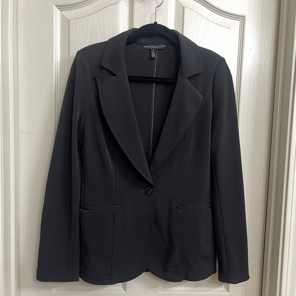 White House Black Market Classic Black Blazer Size 6